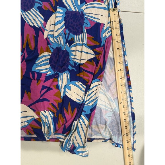 Soft Surroundings Maxi Dress Women Medium Floral 3/4 Sleeve Cruise Bloom Stretch - Picture 5 of 8